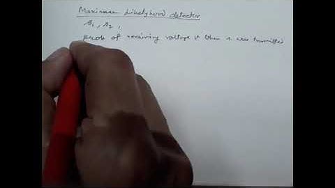 maximum likelihood detection