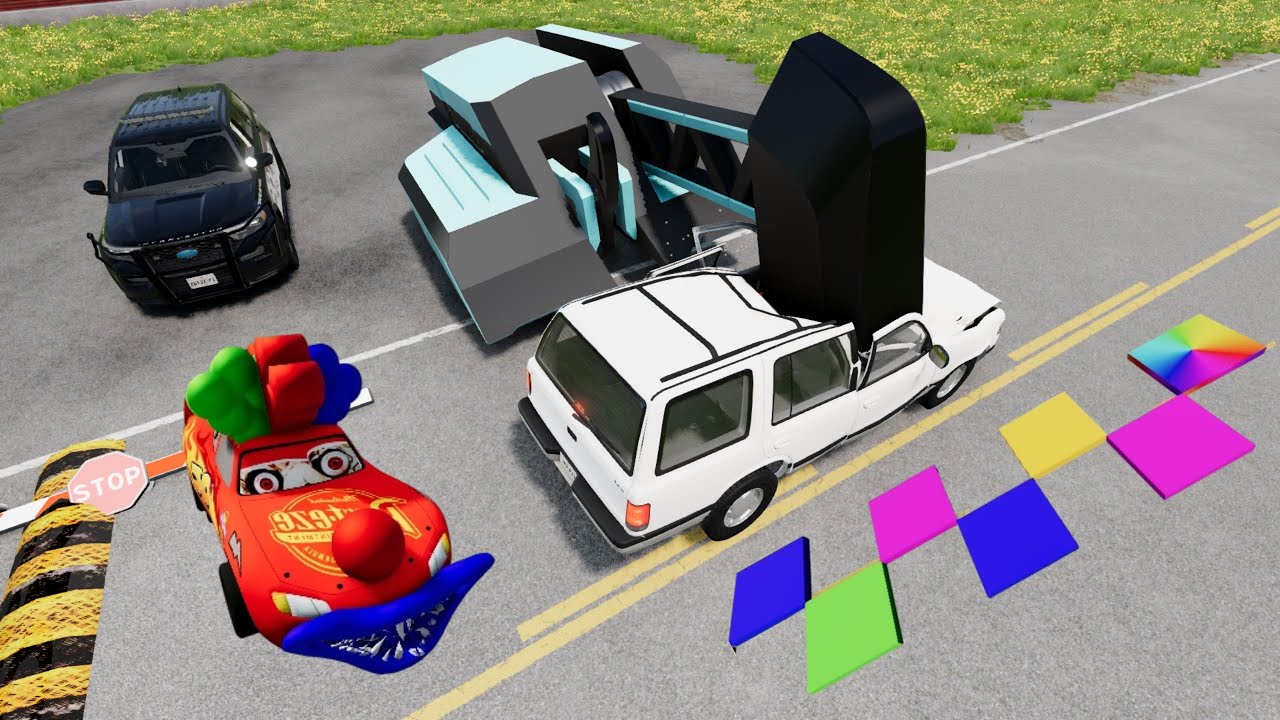 BeamNG.Drive: Extreme Truck Transport Through Deadly Potholes!5