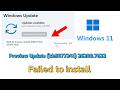2026-02 preview update (kb5077241) 26200.7922 Failed to install in Windows 11 Fix