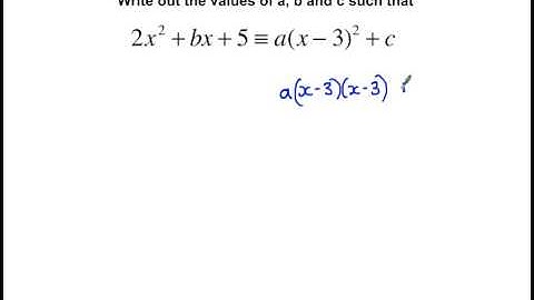 Level 2 Further Maths GCSE - Completing the square