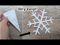 Paper snowflake ❄️ |How to make snowflake with paper|DIY paper snowflake|Easy snowflake with paper