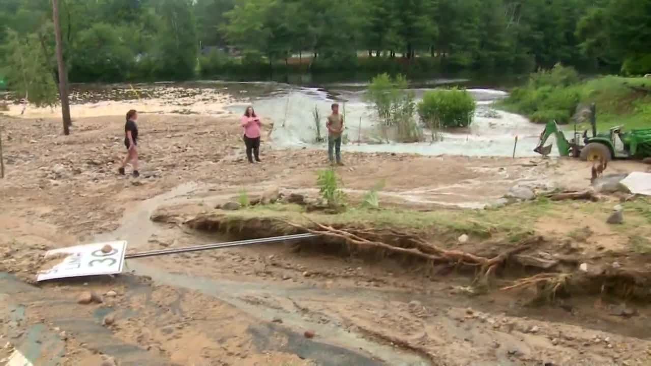 Route 140 in Alton closed, damaged by flooding YouTube