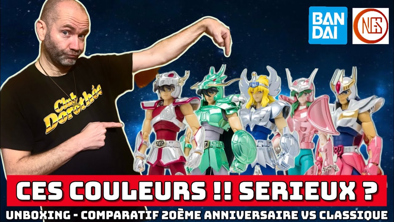 UNBOXING - SAINT SEIYA - COMPARATIF 5 BRONZE 20ème anniversaire VS classique - MYTH CLOTH BANDAI
