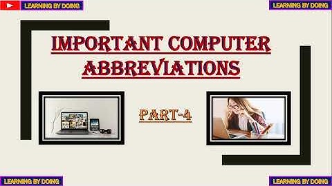 MUST WATCH | IMPORTANT COMPUTER ABBREVIATION | FULL FORMS OF COMPUTER |  FOR ALL EXAMS | PART - 4