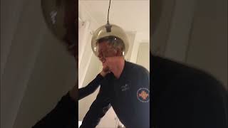 Dad stuck in lamp makes family laugh #lamp #how #shorts