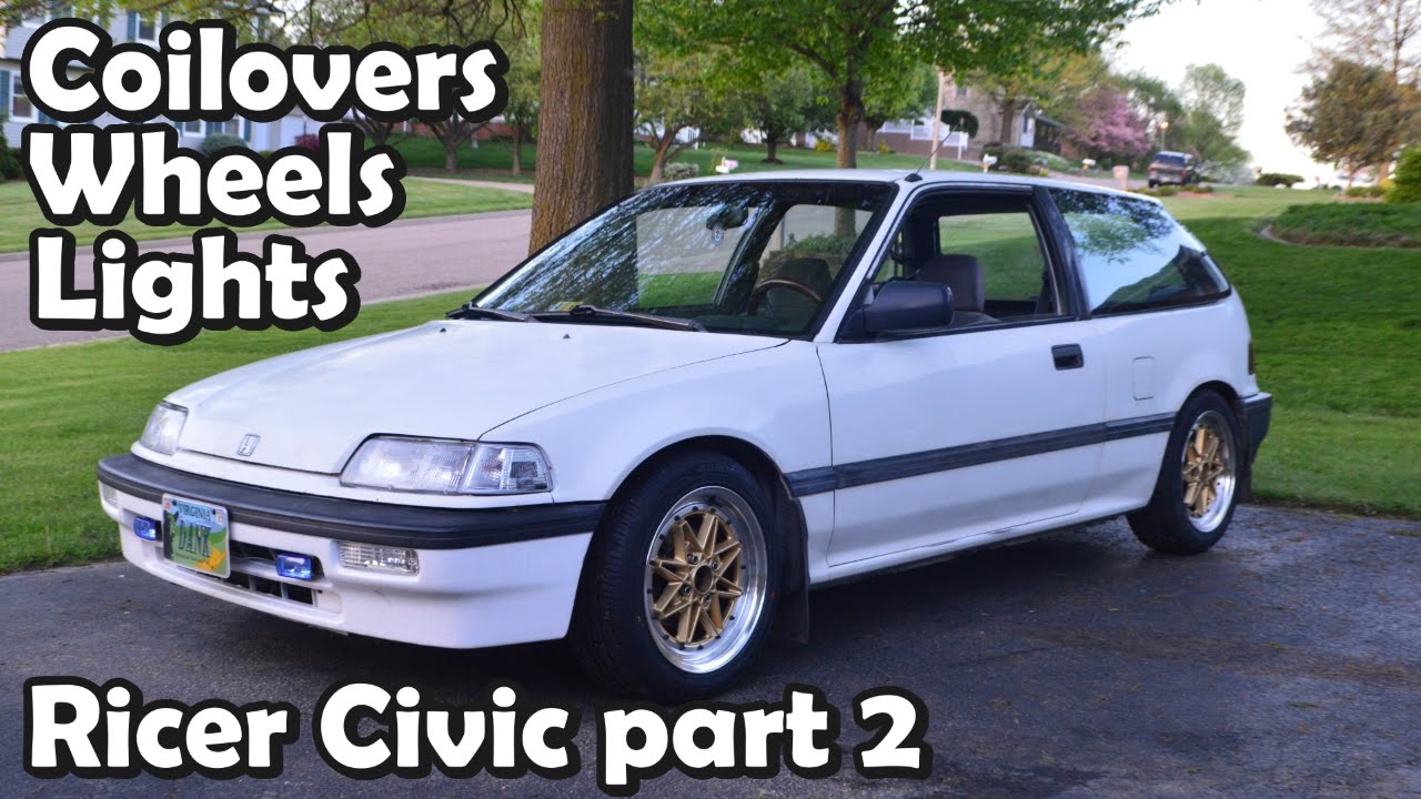 sick wheels coilovers fog light installs ricer civic part 2
