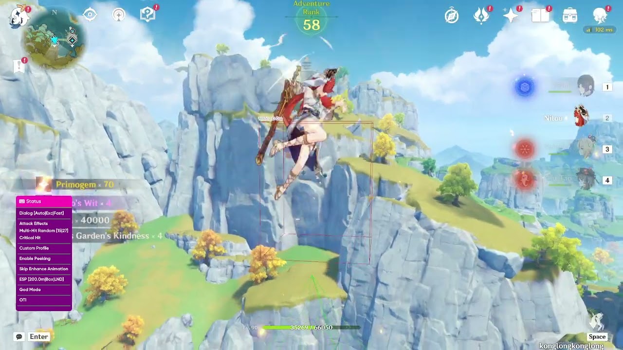 [Genshin Impact 3.8]Shared Sight complete under 2 minute with Akebi hack