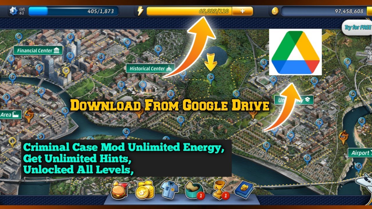 Criminal Case Mod Unlimited Energy Get Unlimited Hints Unlocked All