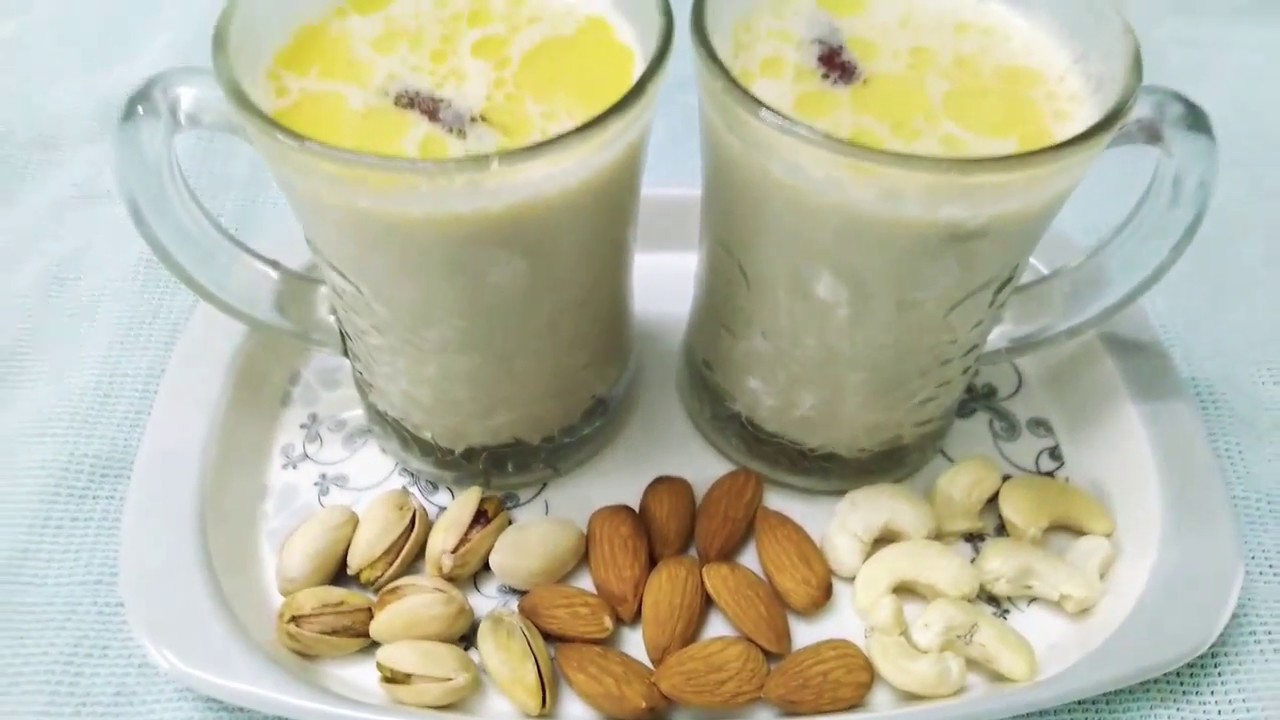 Dry fruits & Saffron harira Badam Kesar harira Almond milk ಬಾದಾಮಿ ಹಾಲು بادام اور زعفران کا