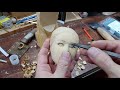 [wood carving] 나무 인형 눈알 장치를 위한 작업과정 #  머리 내부 파내고 눈구멍 만들기 eye moving mechanism,wood puppet