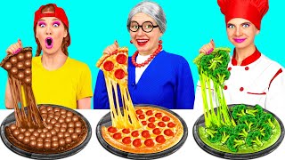 自分 vs おばあちゃんの料理チャレンジ | おいしいキッチンレシピ TeenTeam Challenge