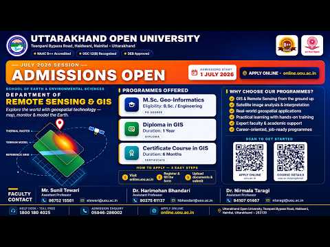Remote Sensing and GIS || Admission July 2026 ||