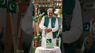 Grandpa Pakistan Flag Cake Cutting 🇵🇰❤️ | 14 August Independence Day Special