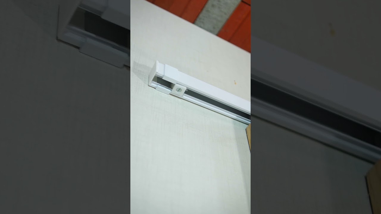 Kit de Alumínio para Porta de Correr Branco c/ Suportes e Emenda