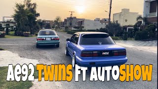 AE92 Twins rolling together! 🇯🇵🔰 || Autoshow at Rimpa Plaza Lahore! 🤩