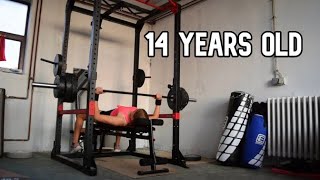 14 YEAR OLD GIRL BENCHES 55 KG (121 lbs)