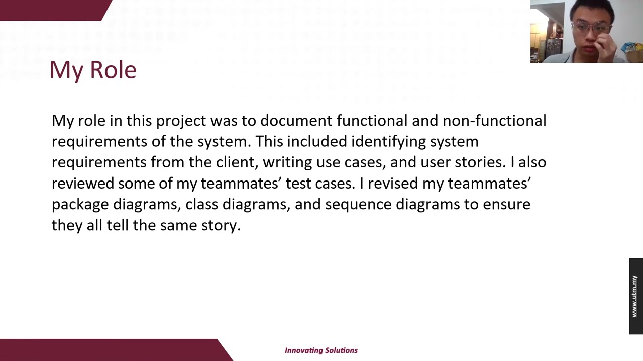 SECJ2203 Software Engineering Project Reflection Video