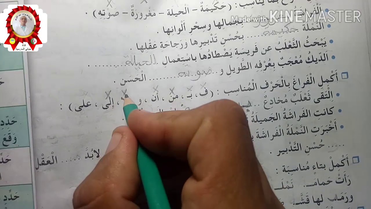 حل تمارين  صفحة 14  من كتاب الانشطة اللغوية للسنة الثالثة