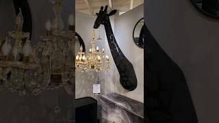 I found the perfect chandelier at LaDiff furniture store.  #ladiff #interiordesign #giraffe #art
