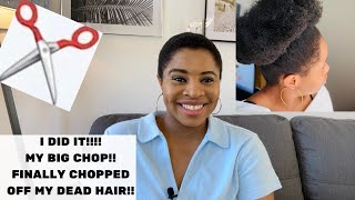 THE BIG CHOP! CUTTING MY HAIR AFTER 3 YEARS OF TRANSITIONING | BIG CHOP ON A 4C HAIR | BIG CHOP PROS