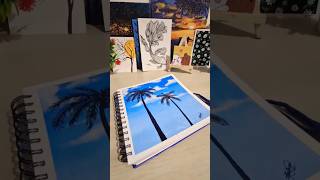 Day 6/30 – Calm Tree Painting | 30 Days 30 Creative Challenges🩵#shorts #dailyart