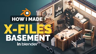 X-Files Basement in Blender - 3D Modeling Process | Polygon Runway