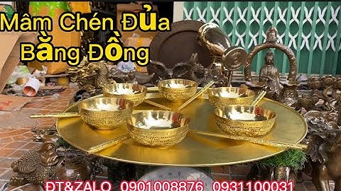 🔴🔴Bộ Chén Đủa Bằng Đồng _ Mâm Đồng _  Cặp Voi Bằng Đồng _ Nhất Long. #đồcổcầnthơ #đồcổ