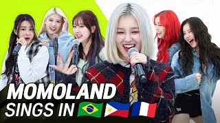 KPOP STARS sing in THREE Languages| TAG/POR/FRE | MOMOLAND | TRANSONGLATION