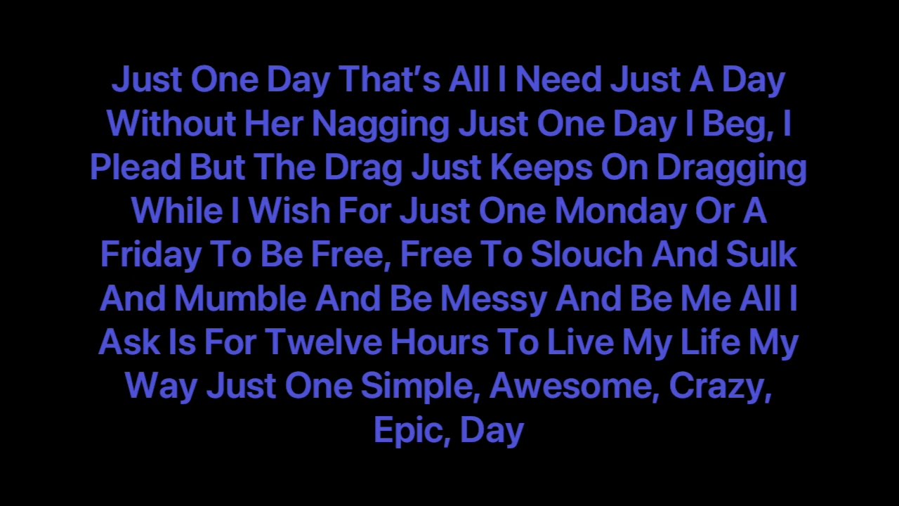 Freaky Friday (2018) - Just One Day (Lyrics)