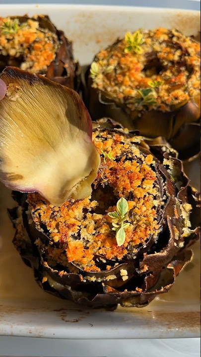 Italians make the BEST stuffed artichokes! FOOLPROOF recipe #shorts #artichoke #italianfood