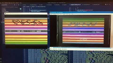 MEGA65 "Raster65" Demo: XEmu vs. Real Hardware