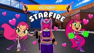 PLAYING MM2 AS STARFIRE (GAMEPLAY)🩷✨