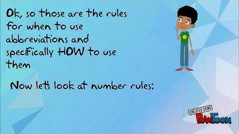 Mechanics 7: Abbreviations and Numbers