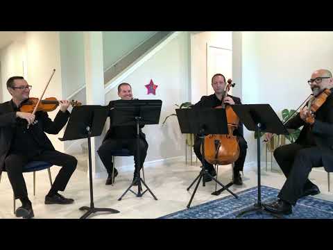 Sunset Strings' quartet performs Here Comes the Sun