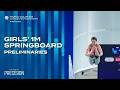 Girls 1m Springboard (14-15) | Preliminaries | World Aquatics Junior Diving Championships 2026