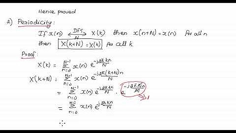 Properties of DFT Part I