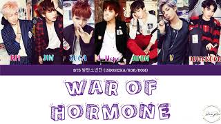 BTS (방탄소년단) War Of Hormone (호르몬 전쟁) Lyric (INDONESIA-KOR-ROM)