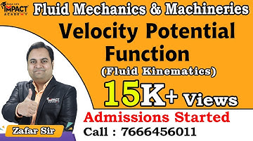 Velocity Potential Function | Fluid Kinematics | Fluid Mechanics & Machineries #engineering #gate26