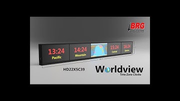 HD22X5C39 Worldview Time Zone Clock by BRG Precision Products