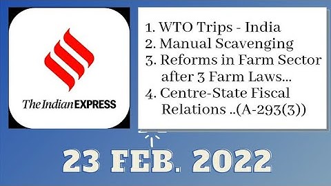 23 February 2022 | Gargi Classes Indian Express Editorial Analysis/Discussion