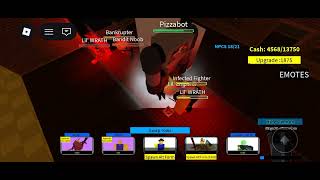 ( manager and pizza bot defeated) the battle noobs