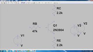 PSPICE Simulation using LTSPICE -  Operating Point on 2N3904 npn BJT.