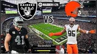 Las Vegas Raiders Vs Cleveland Browns Week 4 2024 | Madden 24 | Madden 24 Roster Update 5/15/24