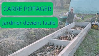 CARRE POTAGER en PERMACULTURE et LASAGNE