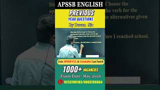 🚀 APSSB CGL/CHSL 2026 English by Pavan Sir | Complete Preparation Batch