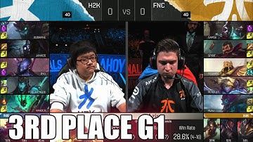 Fnatic vs H2K Gaming | Game 1 for 3rd Place S6 EU LCS Spring 2016 Playoffs | FNC vs H2K G1 1080p
