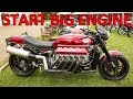 Big Engines Motorcycles Starting Up