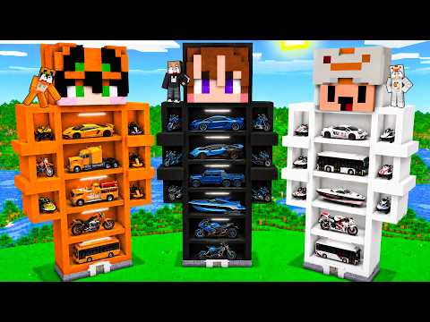 KITA BUAT GARASI MOBIL TERMEWAH DI DALAM PATUNG RAKSASA DI MINECRAFT!!