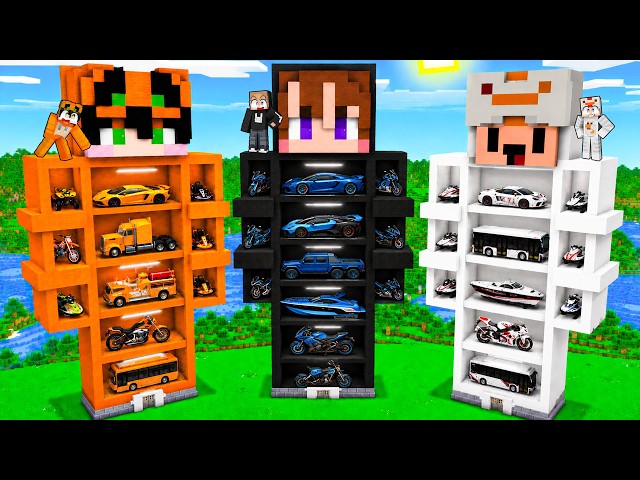 KITA BUAT GARASI MOBIL TERMEWAH DI DALAM PATUNG RAKSASA DI MINECRAFT!!