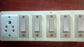Wiring of 🤔 Most Commonly used switch board | 🙂 5 switches + 1 socket wiring..